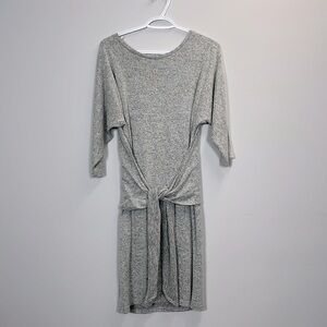 Rd Style grey waist wrap sweater dress small